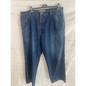 Willie Esco Duns Hip Hop Baggy Straight Fit Blue Jeans Men’s 40Wx28L#